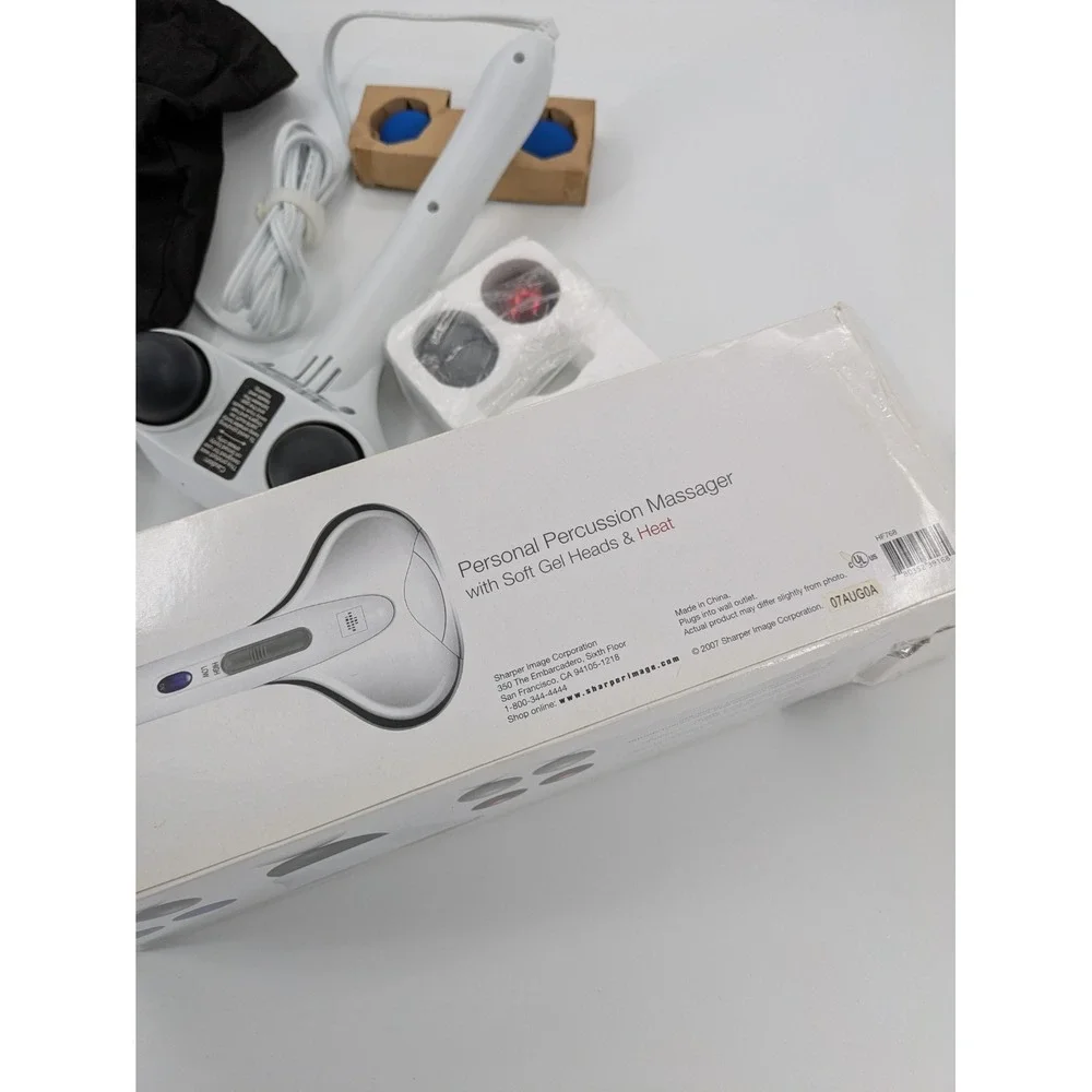 Percussion Massager with‎ soft Gel Heads & Heat The Sharper Image Personal
